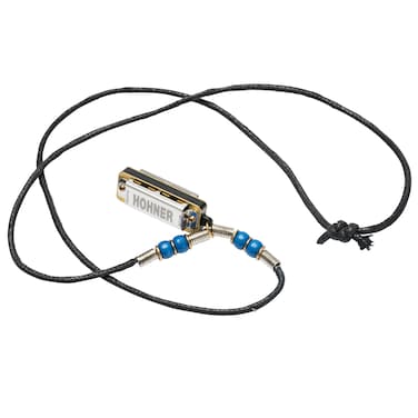 Hohner M38NDB Mini Harmonica Necklace Dark Blue