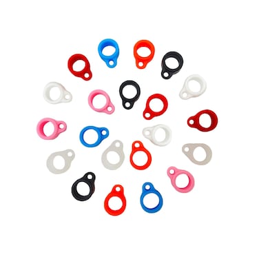 ZAOIIZ 21PCS 8mm AntiLost Silicone Rubber Rings Band Holder Multipurpose Adjustable Cases Necklace Lanyard Replacement Pendant Carrying Kit for Pens and Similar DevicesMixed Color