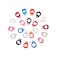 ZAOIIZ 21PCS 8mm AntiLost Silicone Rubber Rings Band Holder Multipurpose Adjustable Cases Necklace Lanyard Replacement Pendant Carrying Kit for Pens and Similar DevicesMixed Color