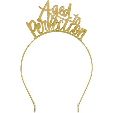 Aged To Perfection Golden Metal Headband  7 25 x 4 34  1 Pc