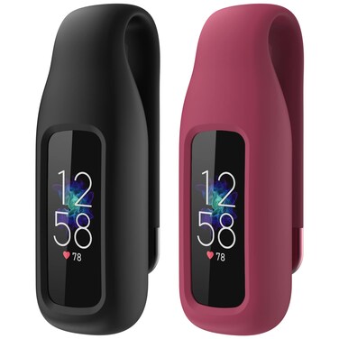 EEweca 2Pack Clip for Fitbit Luxe Clip Holder Compatible with Fitbit Luxe Black  Sangria