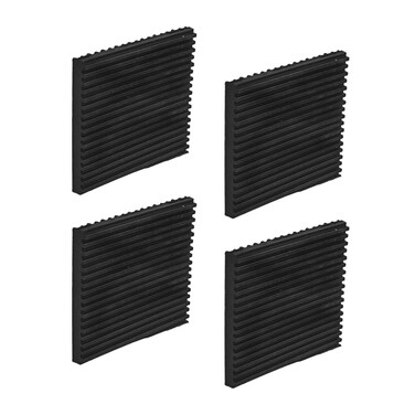 Air Jade 4 Pack Rubber AntiVibration PadsHeavy Duty AllRubber Vibration Isolation Mats for HVACWashers CompressorsTreadmillsAir Conditioner Units 4 x 4 x 38