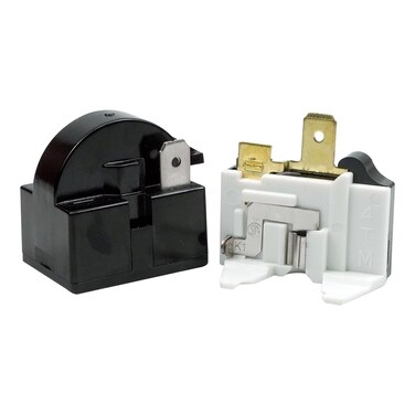 PTC Refrigerator Starter Compressor Relay QP24R7 1 Pin and 12HP Refrigerator Overload Protector Replacement for Vissani Danby EdgeStar Summit Whirlpool Haier Igloo Magic Chef Compressor Relay