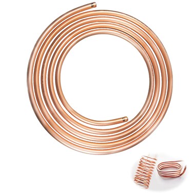 XIFOWE 999 Copper Tube 38 OD x 516 ID 10 Ft Tube Wall 132 Refrigeration Seamless Round T2 Pure Copper Tubes Soft Coil Copper Tubing Used In Refrigerators Air conditioners DIY project