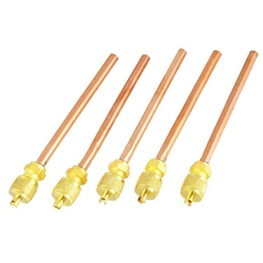 GBSTORE 5 Pcs Air Conditioner Spare Part 6mm Copper Tube OD Filling Access Valve Monodirectional CT340