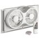 shinic 9 Twin Window Fan with Remote ControlReversible AirflowRemovable Cover3 Speeds 3 Modes Expandable Panels From 24 to 37ETL Certified White