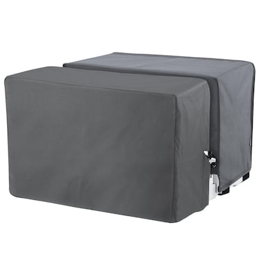 Homakover 600D Outdoor Air Conditioner Covers and Indoor Air Conditioner Cover for UShaped Window Air Conditioner Unit with Adjustable Hook and Loop Straps Full Coverage and DustProof Waterproof