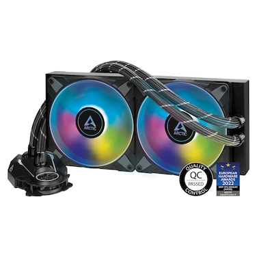 ARCTIC Liquid Freezer II 280 ARGB  Multicompatible allinone CPU AIO water cooler with ARGB efficient PWMcontrolled pump fan speed 2001900 RPM LGA1700 compatible  Black