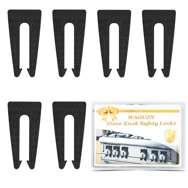 WAOUZN Gas Stove Knob LocksBaby Proof Oven Knobs Covers Lock Childproof  Pet Proof