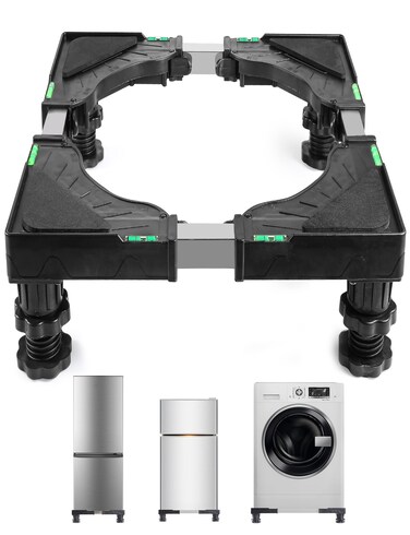 Mini Fridge Stand with Storage Mini Fridge Organizer Adjustable Size Height Universal Stand Mini Fridge accessories Mini Fridge Cabinet for Dryer Washing Machine Refrigerator Furniture Sliders