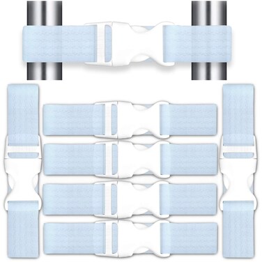 YECOSIN Vukgahao Adjustable Childproof Refrigerator Handles Latch Strap for Side by Side Double Door Fridge White 6 Pack