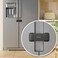 EUDEMON Updated French Fridge Lock French Door Refrigerator Freezer Lock Apply to Max 2.28" (58 mm) Two Door Gap Distance Cabinet Cupboard Lock for Kids, Babies Easy to Install 1 Pack Black