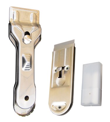 FITOOL Cooktop Cleaning Scrapers 2Piece Set Glass Ceramic Hob Cleaning Scrapers with Spare Blades Suitable for Glass Ceramic and Induction Cooktops Window Glass Scrapers 2Pack