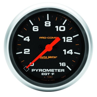 AUTO METER 5444 ProComp 258 Electric Pyrometer 01600 Degree F 667mm
