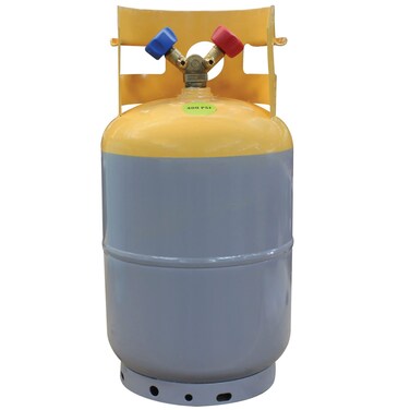 MASTERCOOL 62010 GrayYellow 30 lb Refrigerant Recovery Tank Without Float Switch and FLM 71620