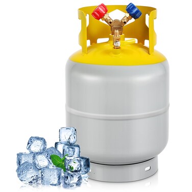 FAHKNS Refrigerant Recovery Tank for R12 R22 R134A R410A etc Refrigerant with 14 SAE YValve LiquidVapor Reclaim Tank 50 LB Reusable