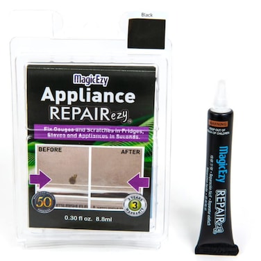 MagicEzy Appliance RepairEzy  Black  Appliance Touch Up Paint  Scratch Repair for Stove Microwave Fridge  Enamel Metal Stainless Steel