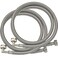 Eastman Washing Machine Connector Pack of 2 34 Inch FHT Connection 5 ft Braided Stainless Steel Washing Machine Hoses 41065 Silver