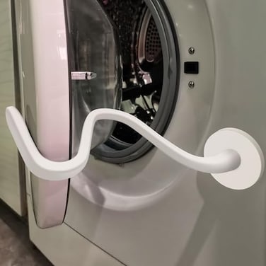 Birvemce Upgraded Front Load Washer Door Prop Easy to Use and Bend Washing Machine Door Prop Open Flexible and Sturdy Washer Door Stopper Keep Your Washer Door Open Or Ajar to Prevent Odors White