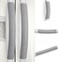 Rikzor Refrigerator Door Handle Covers Set of 5 Adjustable Appliance Handle Covers Keep Your Kitchen Clean Microwave Oven Stove Dishwasher Handle Protector Non Slip Fridge Handle Cover Gray