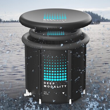 Deep Modality Ice Bath Cold Plunge Tub Ice Bath Tub Ice Pod Ice Baths at Home Cold Pod Cold Tub Ice Tub Ice Barrel Water Chiller Connectivity for Premium Cold Plunge Bath Tub Black