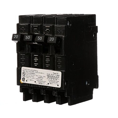 SIEMENS Q22050CT 50 Double Two 20Amp Single Pole Circuit Breaker Color