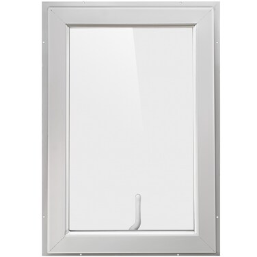 HIOSTAO House Window White with Transverse Magnetic MeshCasement Window4 Gear Opening Position Adjustment24 x 36 x315 inch