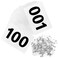 Running Bibs Race Competitor Numbers Waterproof Runners Race Numbers with Safety Pins for Marathon Races Events 59 x 79