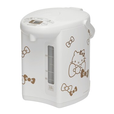 Zojirushi x Hello Kitty LimitedEdition Micom Water Boiler and Warmer with 3Liter Storage and Adjustable Heating Settings White