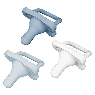 Dr Browns HappyPaci 100 Silicone Pacifier 06m BPA Free White Blue Light Blue 3Pack