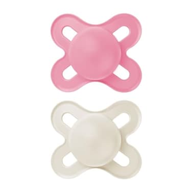 MAM Original Start Matte Newborn Baby Pacifier Best Pacifier for Breastfed Babies Sterilizer Case Girl 03 Months Pack of 2
