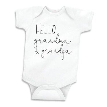 Bump and Beyond Designs Hello Grandma and Grandpa Pregnancy Announcement Gifts