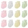 TL Care Newborn Baby 100 Cotton Scratch Free Mittens for Girls