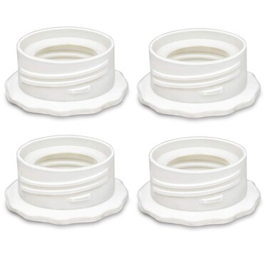 PumpMom Pump Bottle Adapter Baby Bottle Thread Changer or Converter for Spectra S1 S2 Pump Wide Mouth Flanges to Use Medela Ameda DrBrown Narrow Neck Bottles