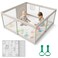 ZEEBABA Baby Playpen with Mat 47x47inch Playpen Playpen for Babies and Toddlers Small Baby Play Pens Large Playpen for Toddler Play Yard for Infants with 47 Play Mat Playard with Gate