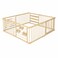 ZETY BABY Wooden Playpen Extra Large for Toddlers and Babies  810 Wood Playpen Panels  Foldable playpen  Adjustable playpen  Wooden Foldable playpen  Extra Large playpen Play gate