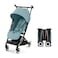 Cybex Libelle Lightweight Travel Baby Stroller with Ultra Compact Carry On Fold Smooth Suspension and One Hand Adjustable Recline Travel System Ready Stormy Blue