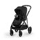 Cybex Gazelle S AllinOne Toddler and Baby Stroller with Over 20 Modular Configurations Ergonomic NearFlat Recline Shopper Basket and Compact FoldMoon Black Black Frame