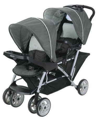 Graco DuoGlider Double Stroller  Lightweight Double Stroller with Tandem Seating Glacier