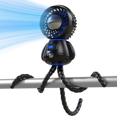 SLENPET Astronaut Portable Stroller Fan BabySafe Clipon with Detachable Flexible Tripod Rechargeable BatteryOperated 3Speeds 270 Rotation  Ideal for Car Seats Cribs Treadmills Travel