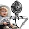 Koonie Portable Stroller Fan for Baby Rechargeable Battery Operated 3 Speeds 360 Rotation 25db Low NoiseDigital Display Detachable Flexible Tripod Clipon Car Seats Tent Crib Treadmill