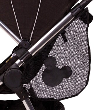 JL Childress Disney Baby by Side Sling Stroller Cargo Net Stroller Organizer  Storage Mickey Black