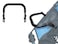 MINILUJIA Universal Baby Stroller Bumper Bar Adjustable Angle Armrest Handle Crossbar Stroller Accessory with Black PU Leather Cover