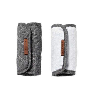 JJ Cole Reversible Strap Covers Heather Quilted Grey