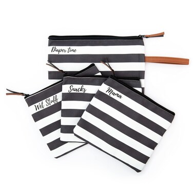 Diaper Bag Organizer InsertSet of 4 Labeled Diaper Bag Organizing Pouches Waterproof Packing Cubes for Diaper Bag Diaper Bag Packing Cubes with Wet Bag IncludedDiaper Bag Inserts Organizer