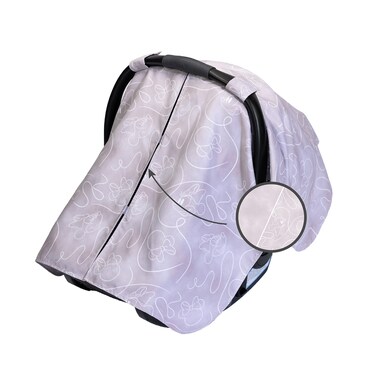 Disney Baby by JL Childress Reversible Infant Car Seat Canopy  Shade and Privacy Cover for Baby Girl Lavender Minnie Mouse