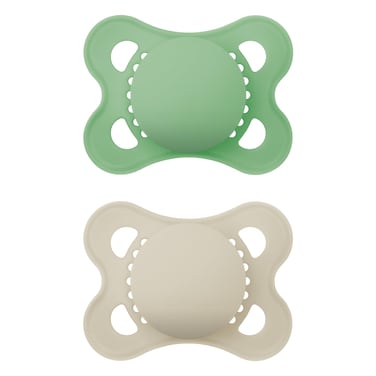 MAM Original Matte Baby Pacifier Nipple Shape Helps Promote Healthy Oral Development Sterilizer Case 2 Pack 06 Months Unisex2 Count Pack of 1