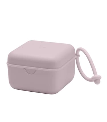 BIBS Pacifier Box with Strap Soother Holder and Steriliser case 100 BPA Free FoodGrade Material Made in Denmark Dusky Lilac