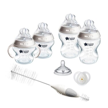 Tommee Tippee Closer to Nature Newborn Baby Bottle Feeding Starter Set  Clear Unisex
