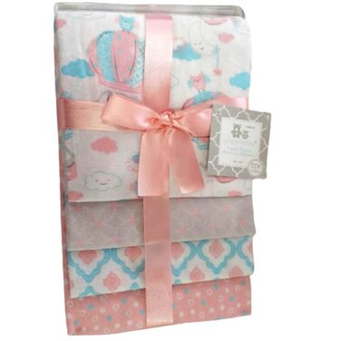 Cribmates 4Pack Flannel Receiving Blankets  Clouds
